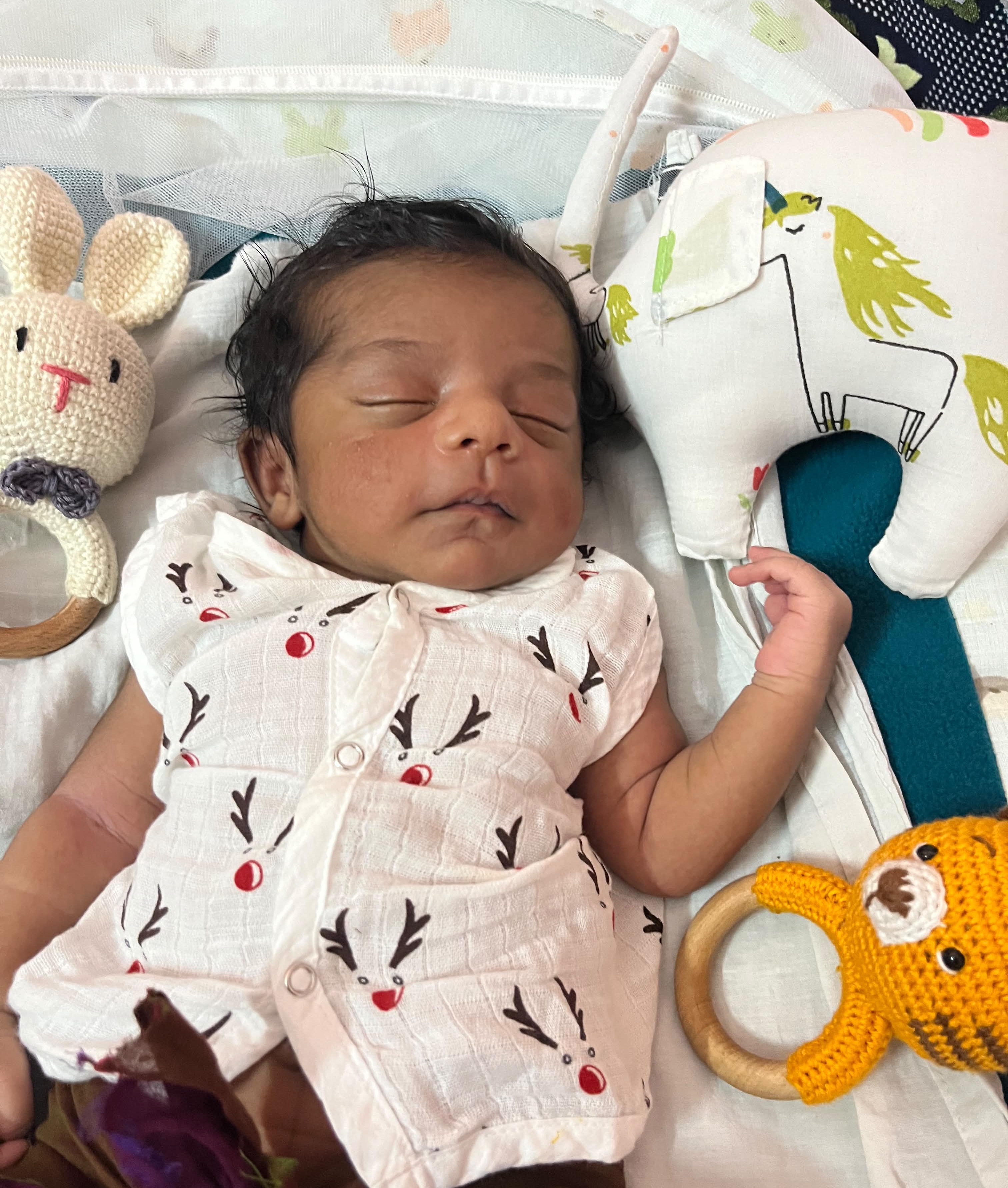 Yaazhan with toys