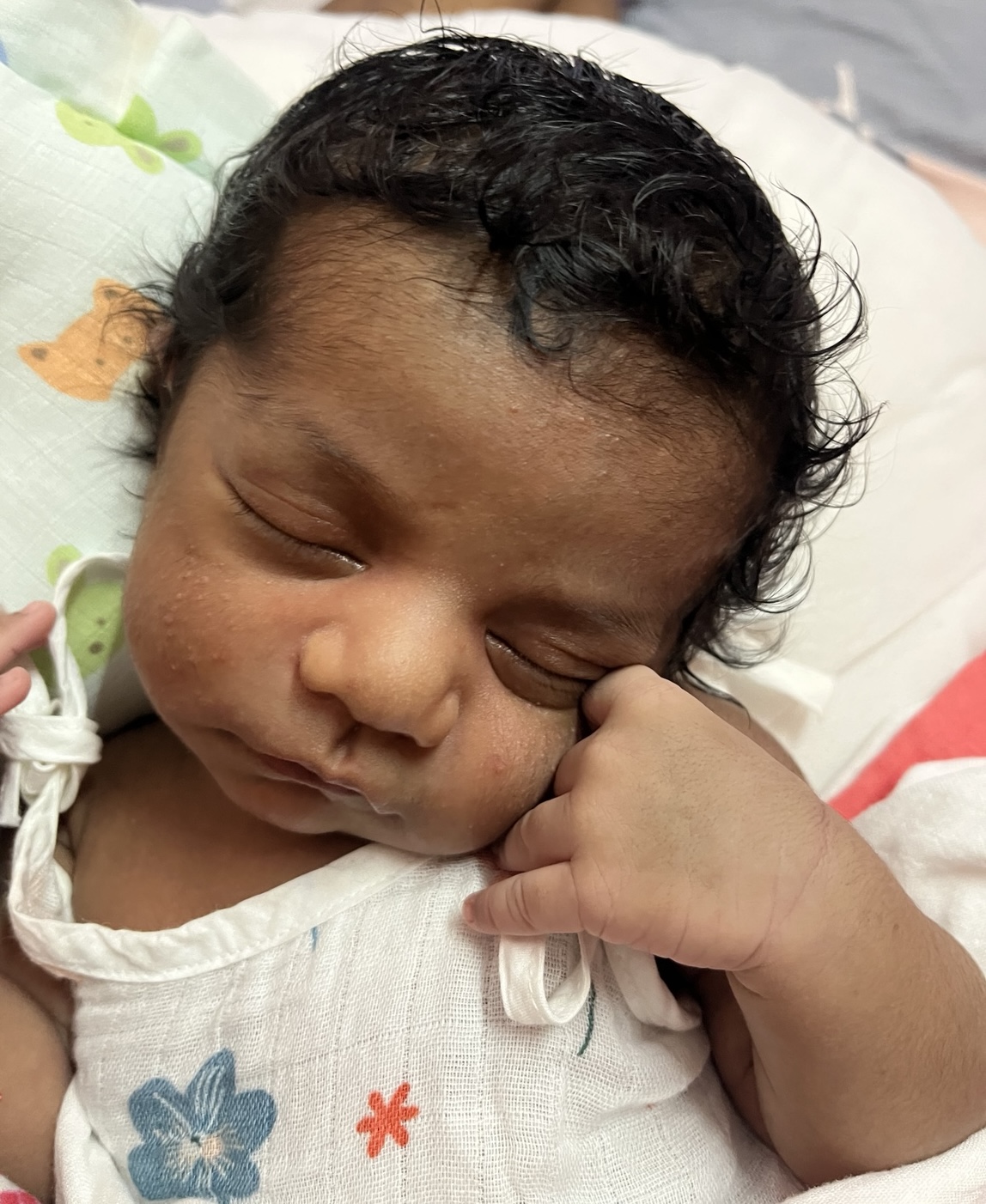 Baby Yaazhan sleeping pose